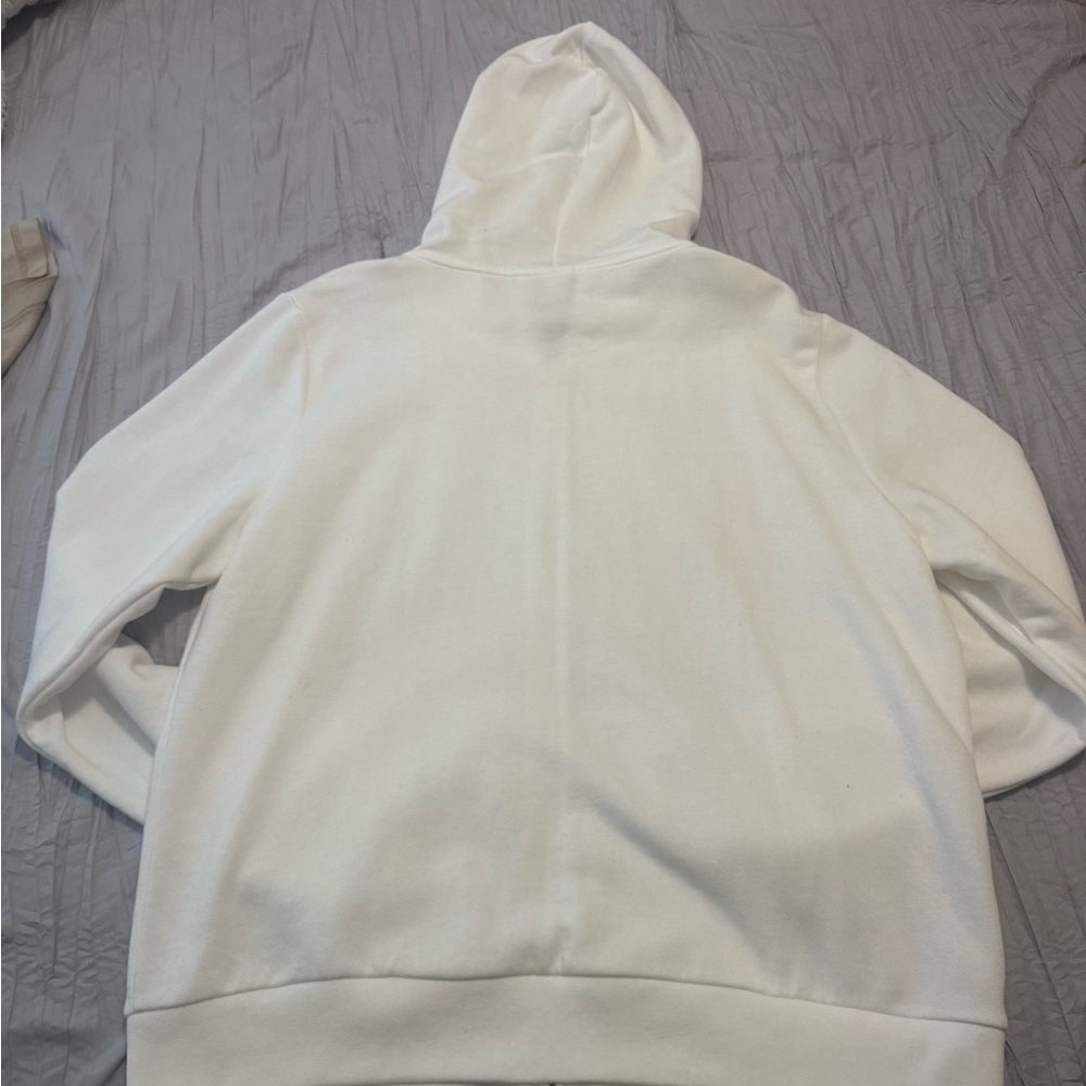 PINK Victoria's Secret Full Zip Hoodie, White, XL - Picture 2 of 4
